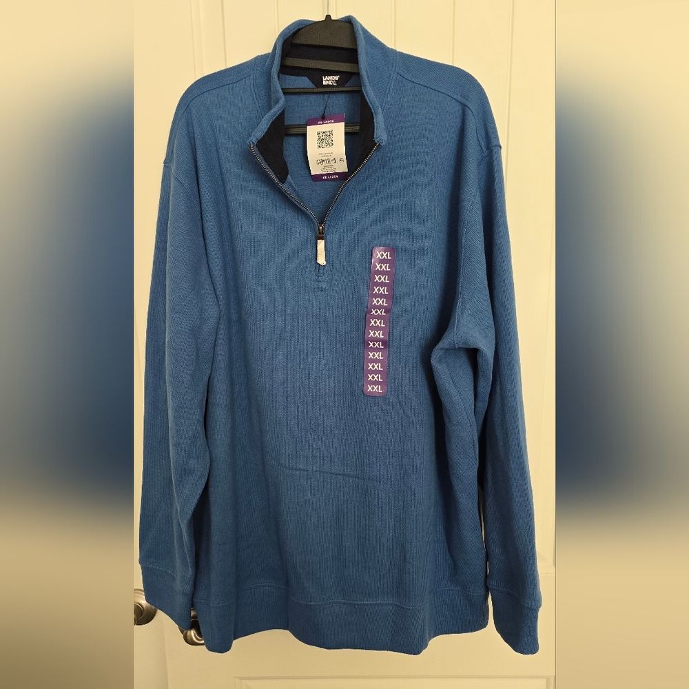 Men's Blue Half-Zip Landsend. Size 2xl